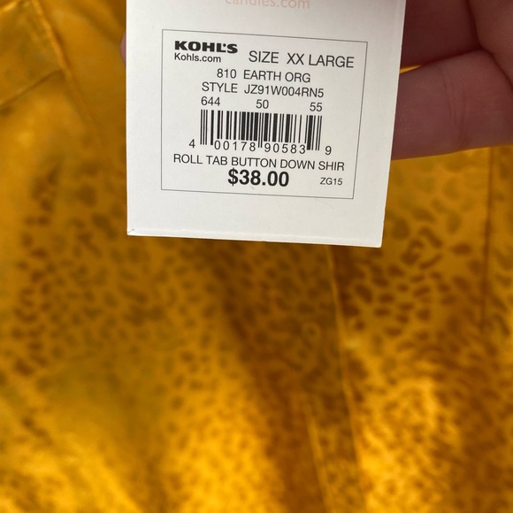 Candies Cheetah Button Down Top - Picture 8 of 8